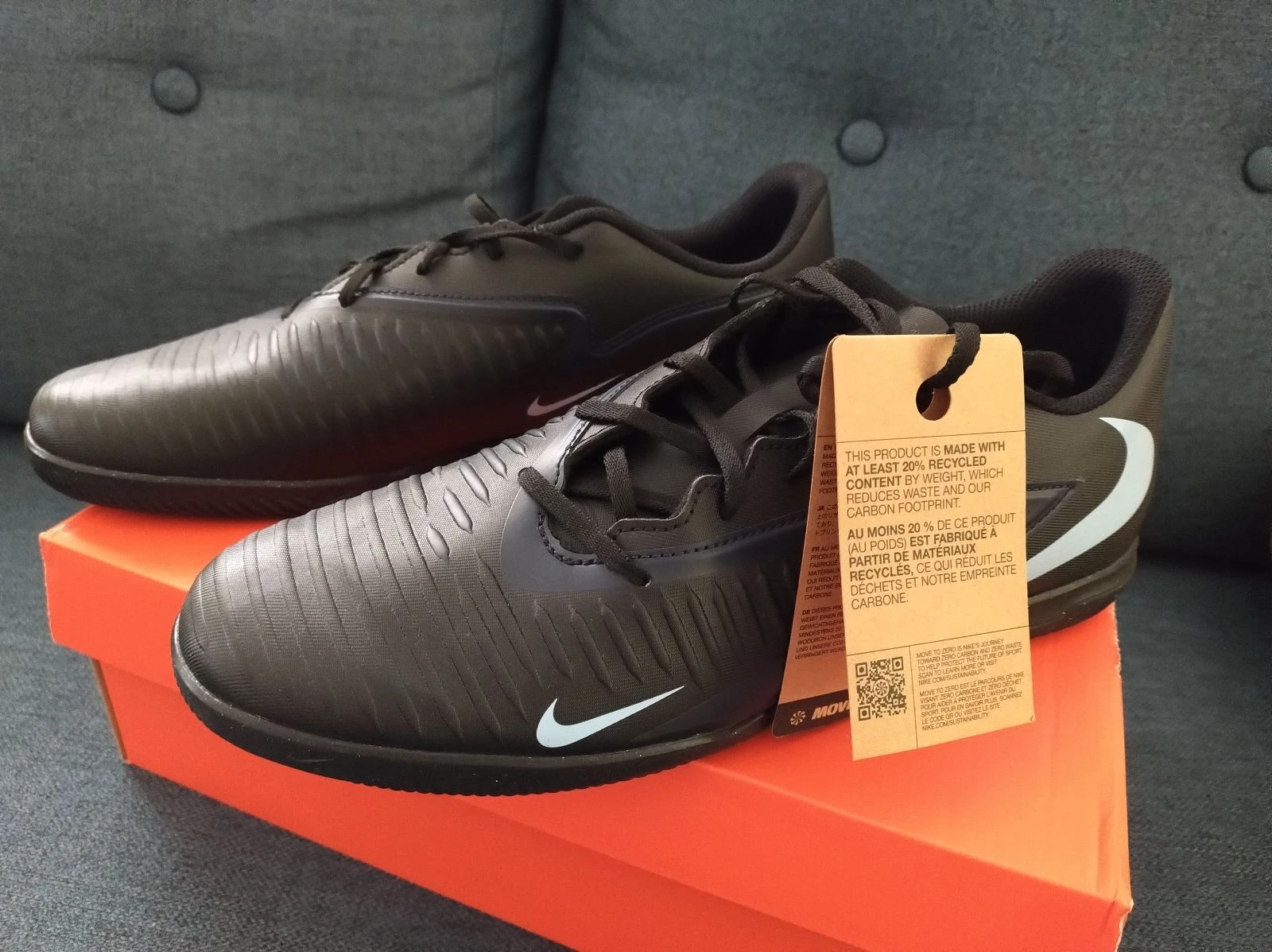 Futsal schoenen Nike Phantom 6 Low Club IC Black/Black – Nieuw 45 – photo 2